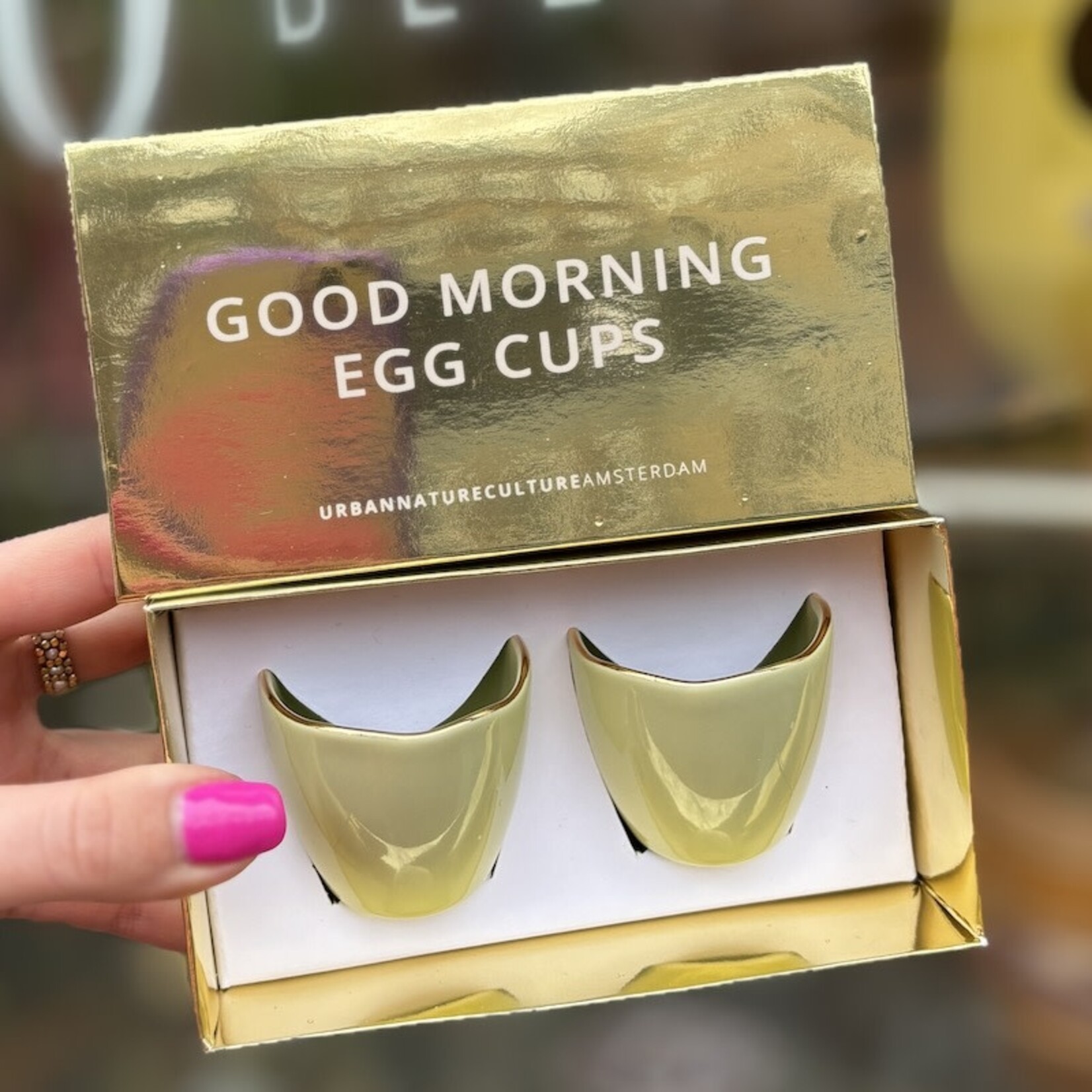 UNC - Egg cups - pale green