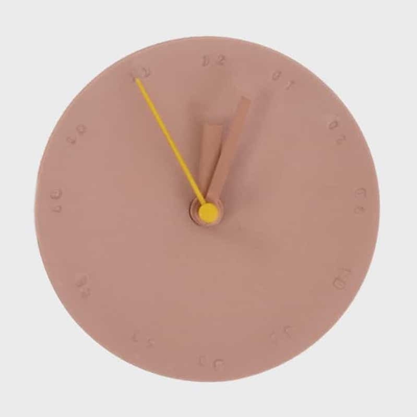 Harm&Elke clock large - brown/yellow