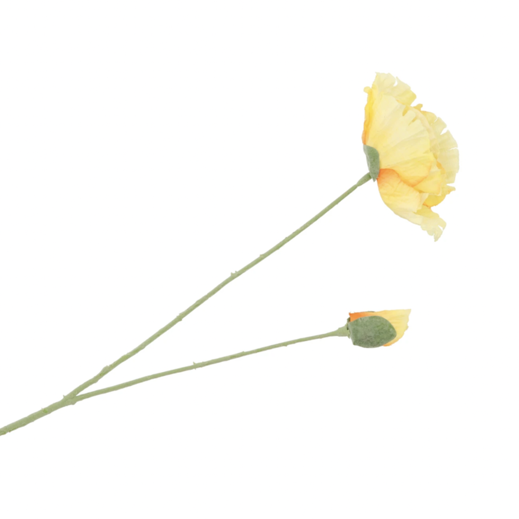 Zijden bloem - Poppy geel