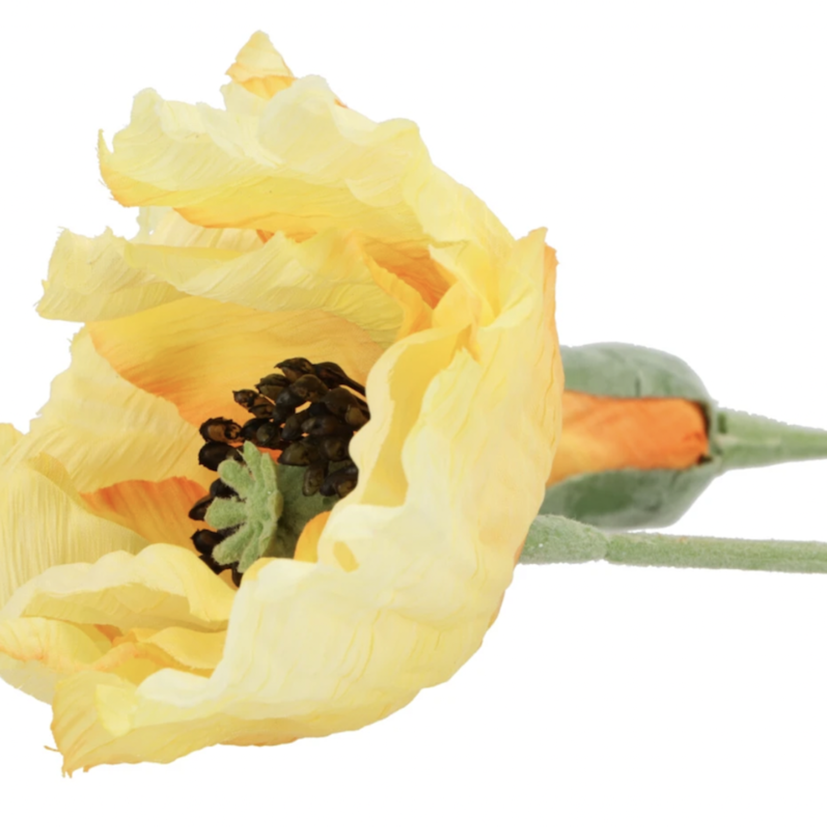 Zijden bloem - Poppy geel