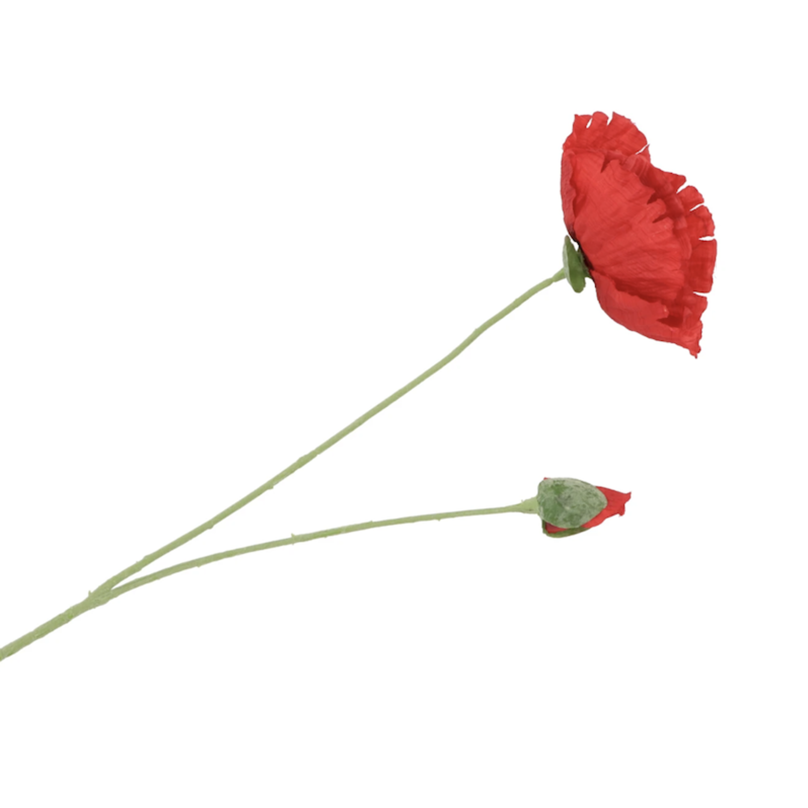 Zijden bloem - Poppy rood