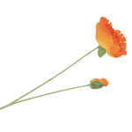 Zijden bloem - Poppy oranje