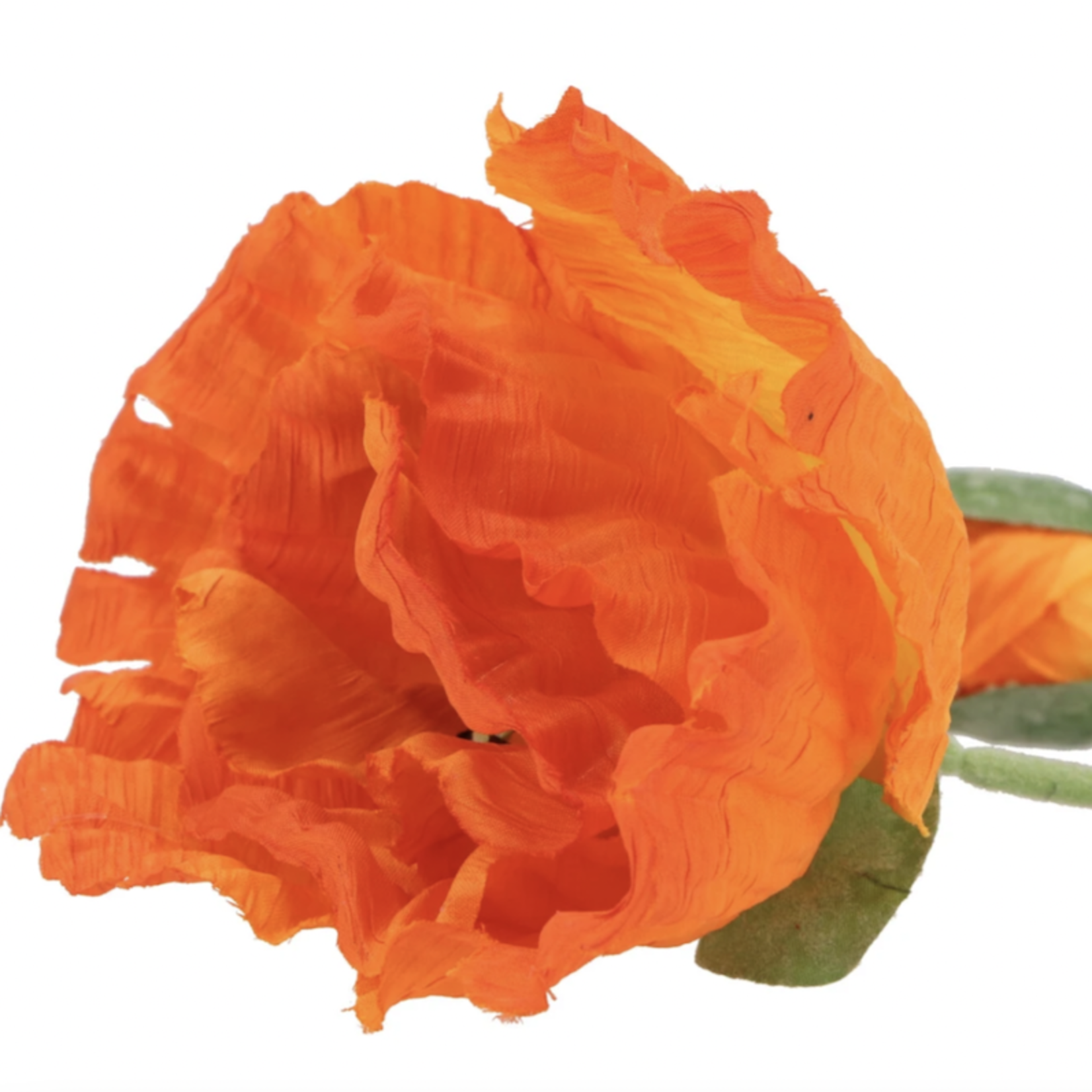 Zijden bloem - Poppy oranje
