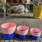 Gekleurde manden - cobalt blauw/roze duo