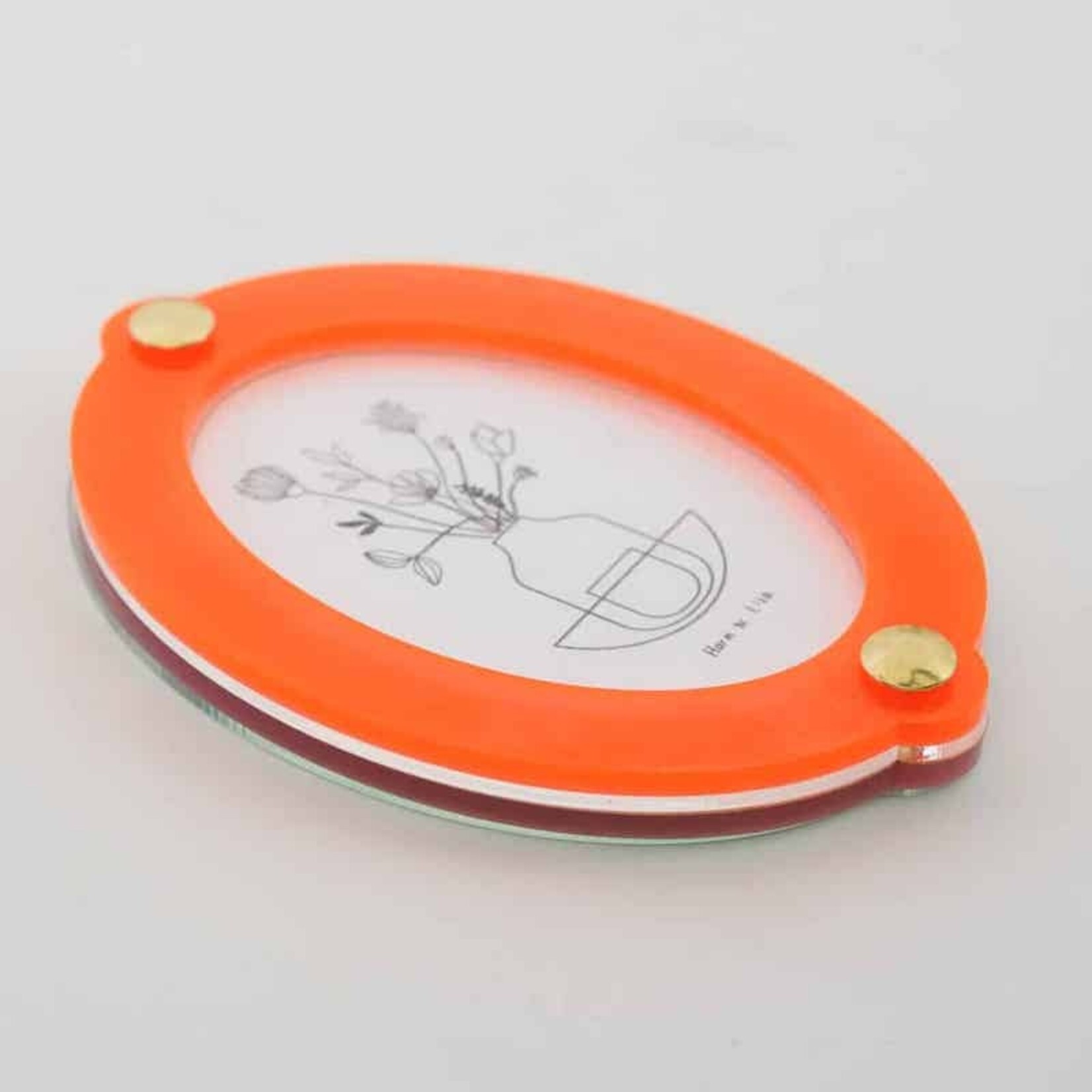 Harm&Elke lijst oval - neon - small