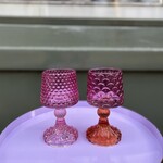 Daan Kromhout Theelichthouder - lampje - neon fuchsia glas - S