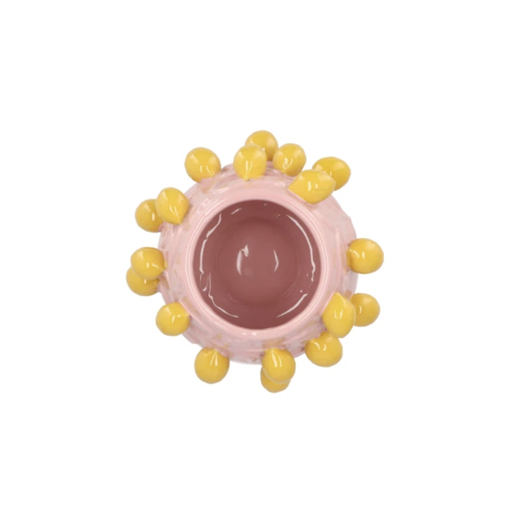 Daan Kromhout Fruit vaas - lemon light pink rond - S