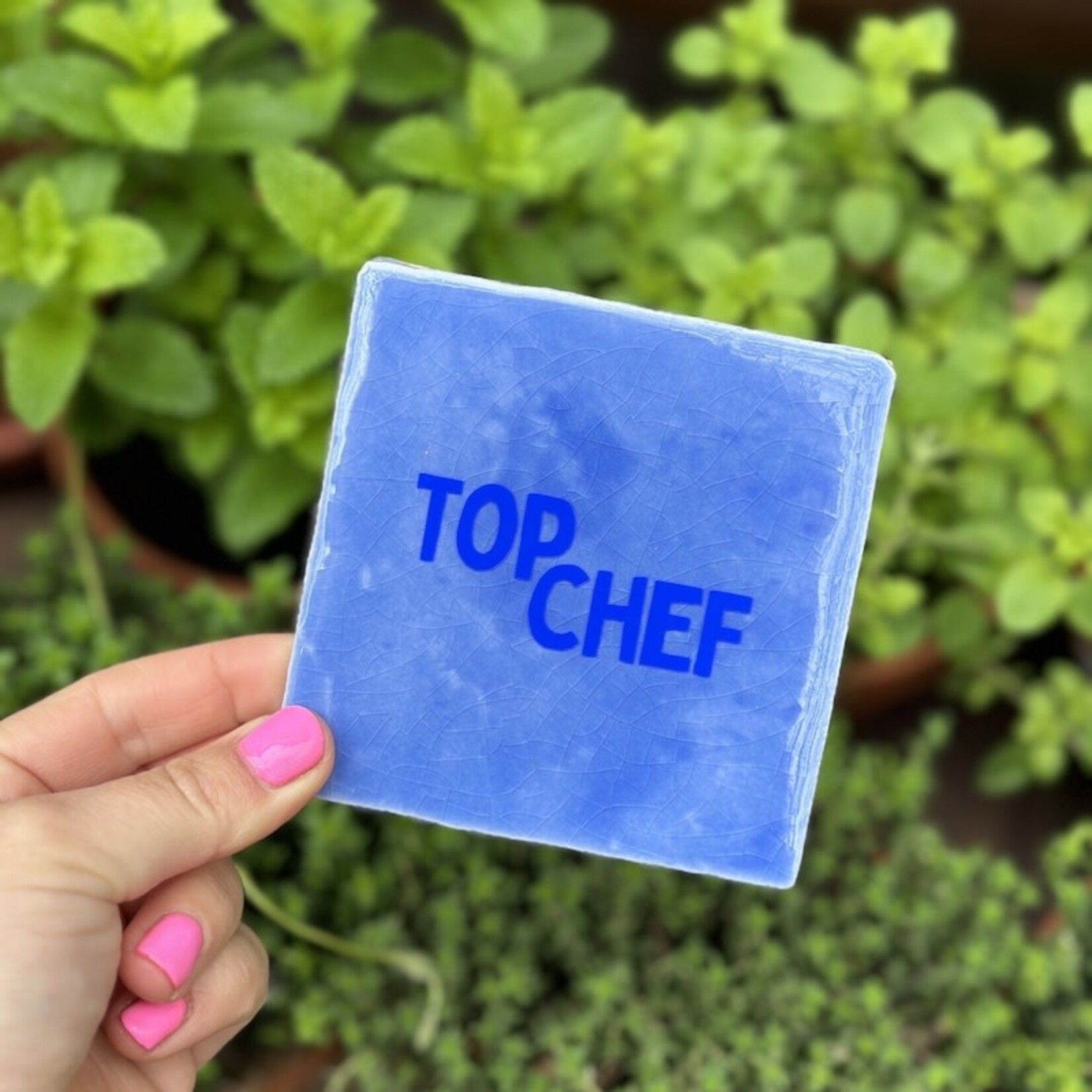 Bludd Tegeltje - Top chef, blauw met kobaltblauw