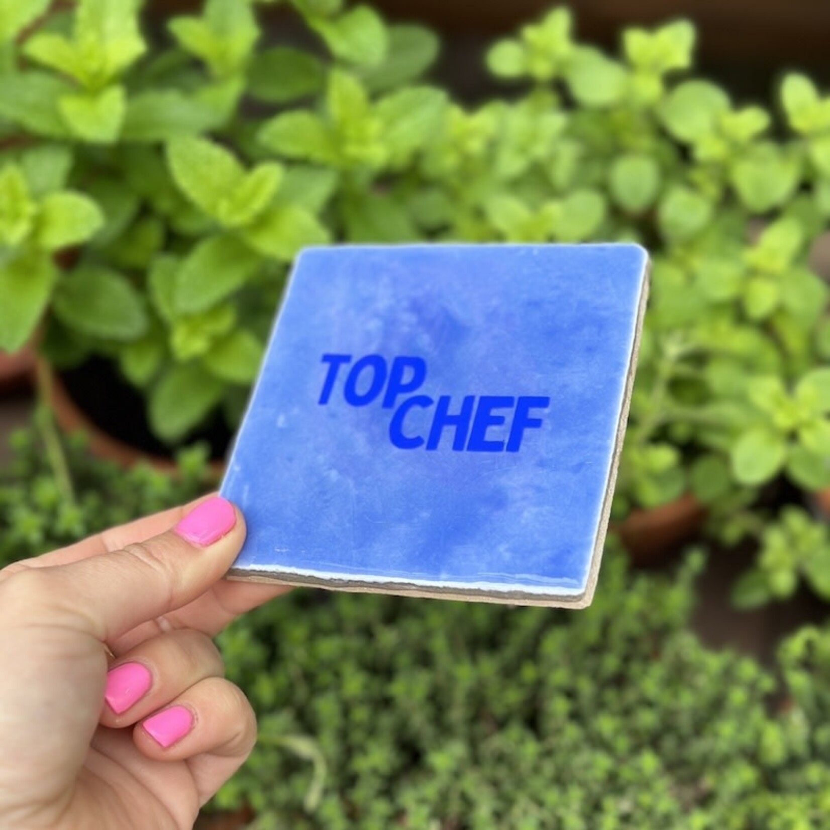 Bludd Tegeltje - Top chef, blauw met kobaltblauw