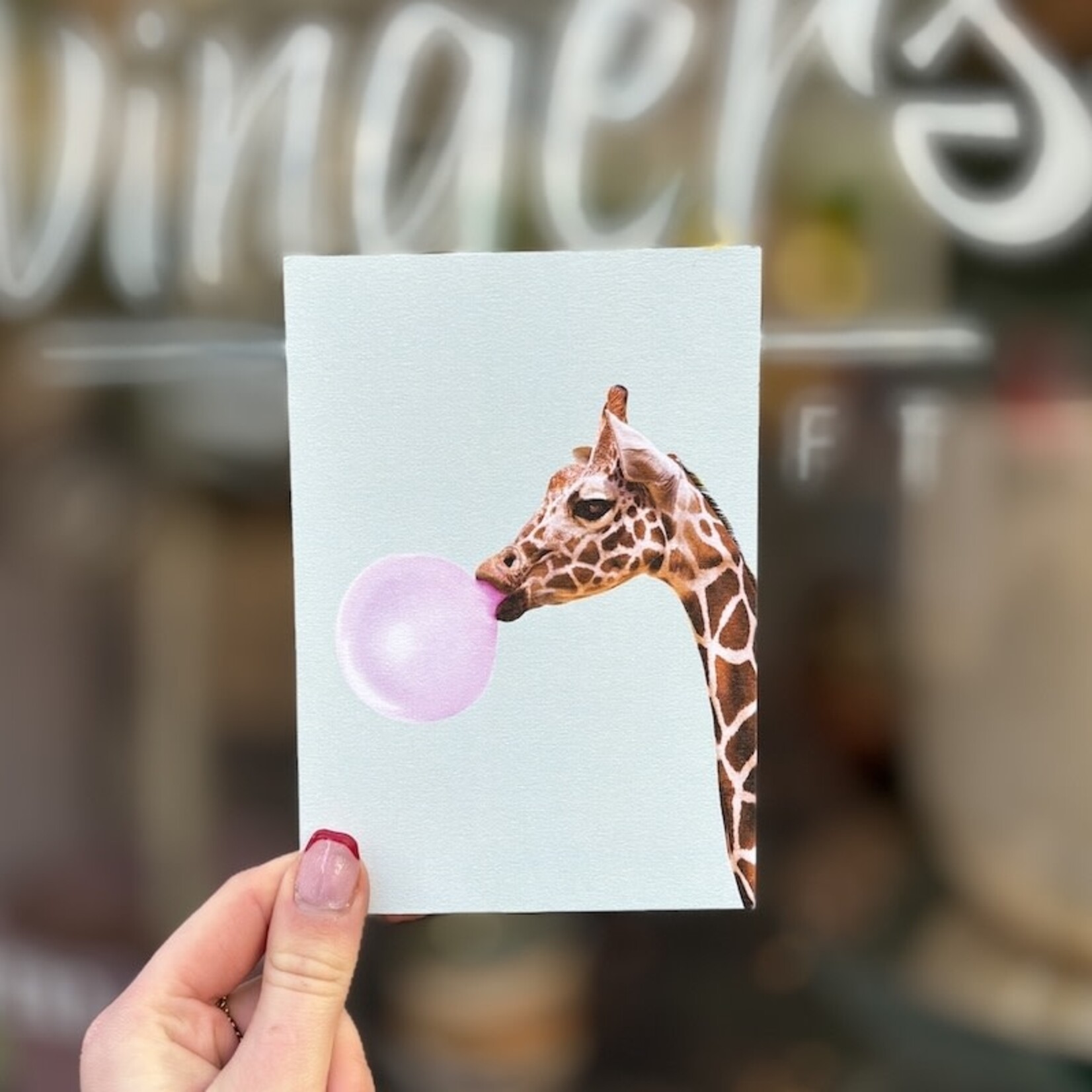Kaart - giraffe bubblegum