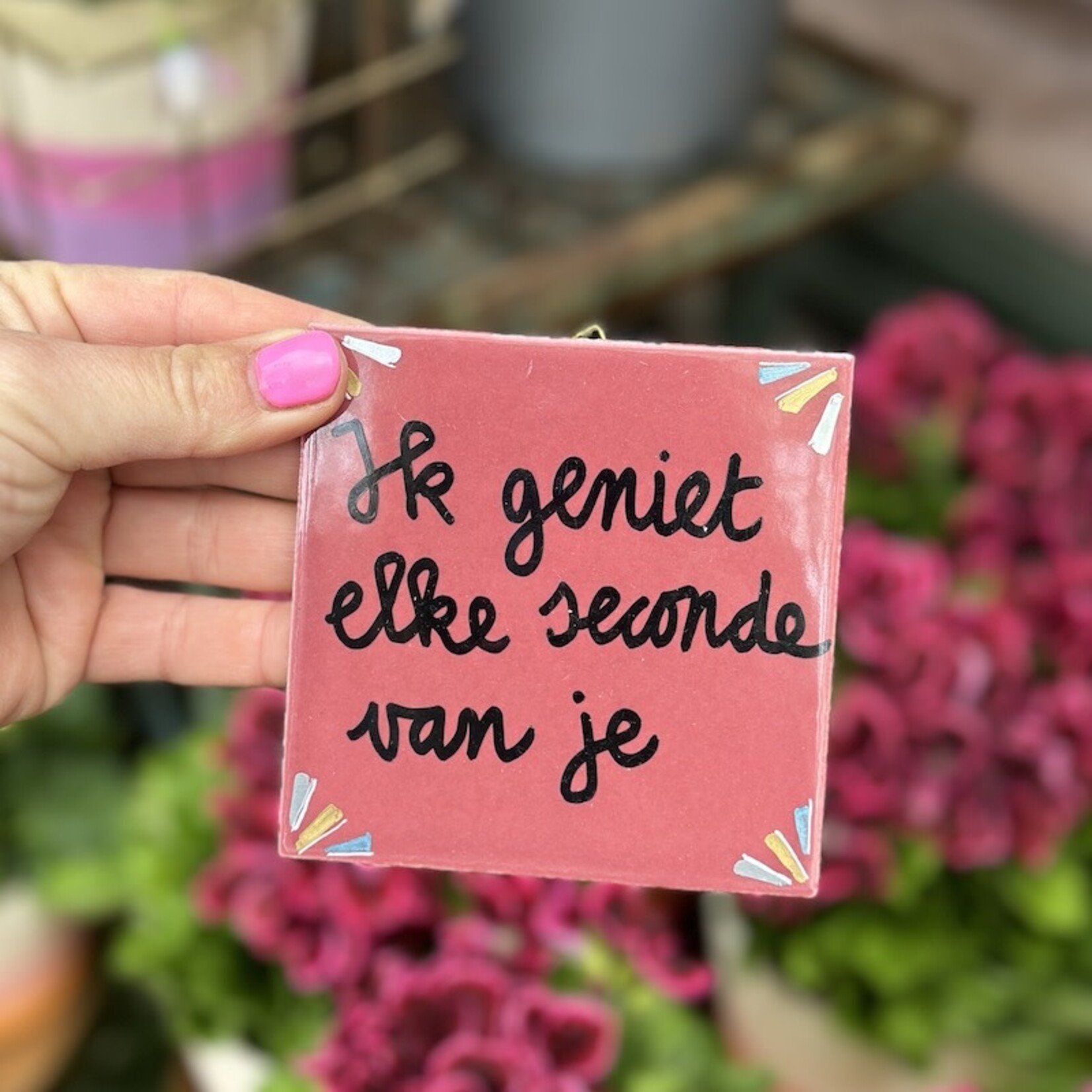 Tegeltje - ik geniet elke seconde van je bordeaux
