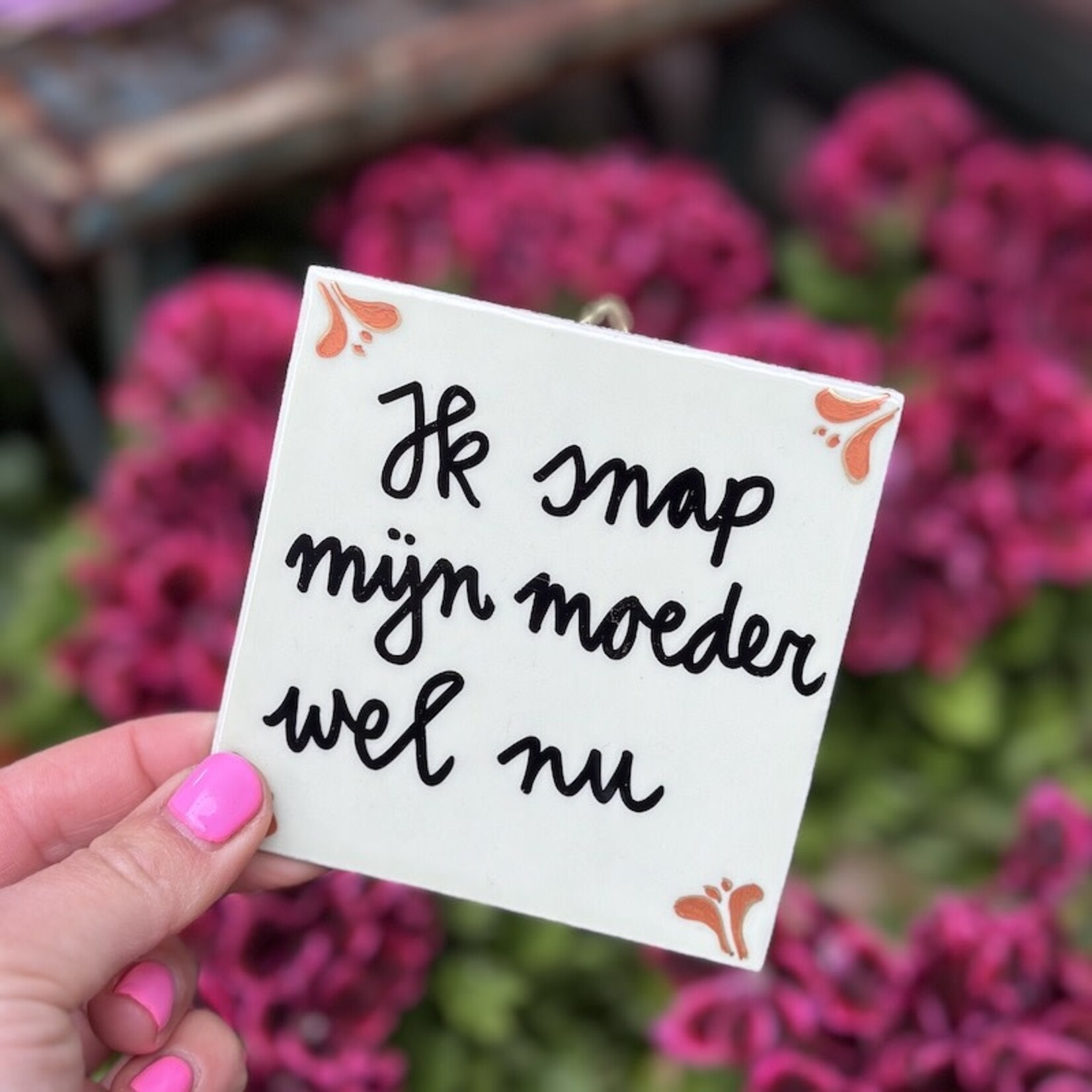 Tegeltje - ik snap mijn moeder wel nu mint groen