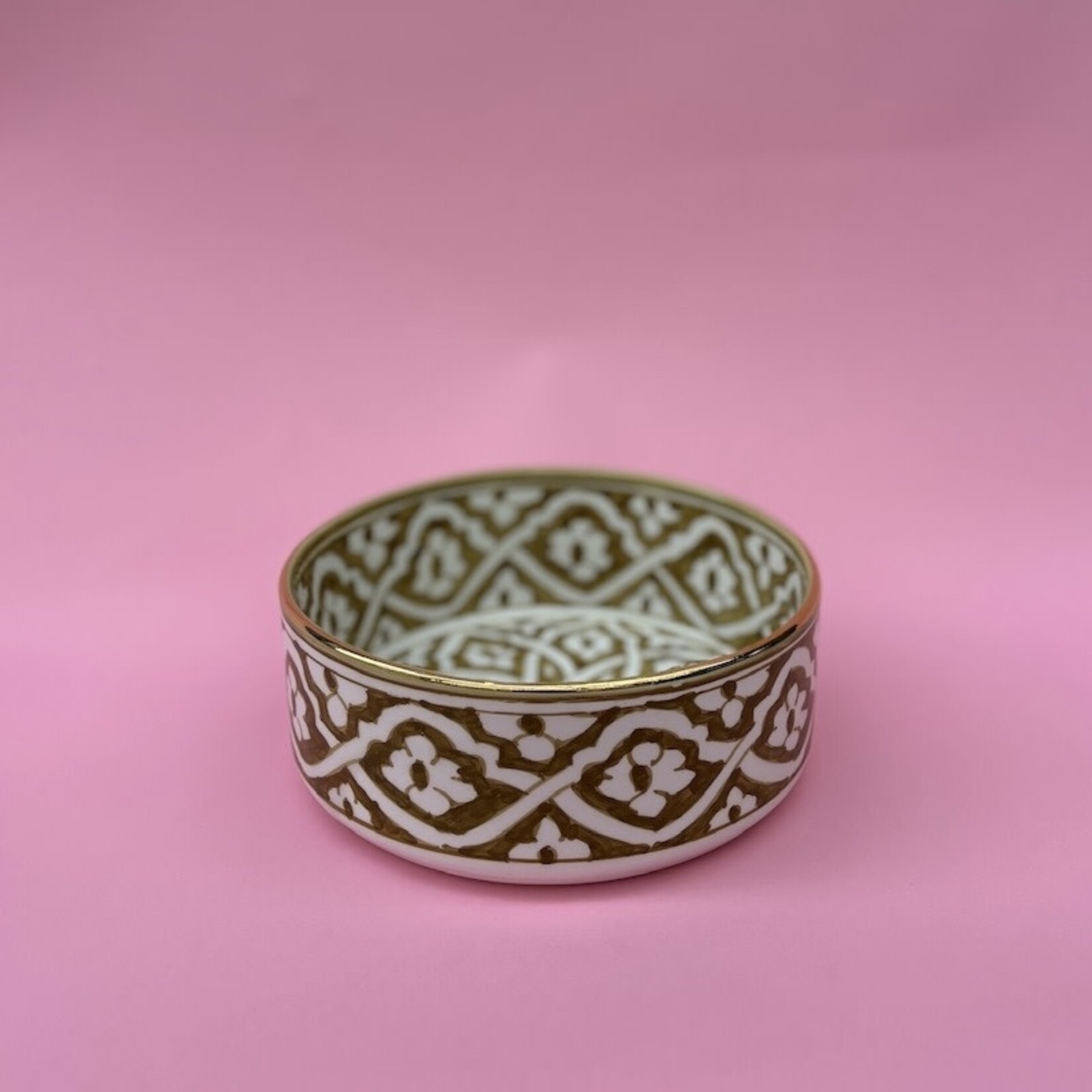 Chabi Chic Chabi Chic - schaal klein - kaki bloemen