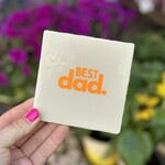 Tegeltje - Best Dad, beige oranje