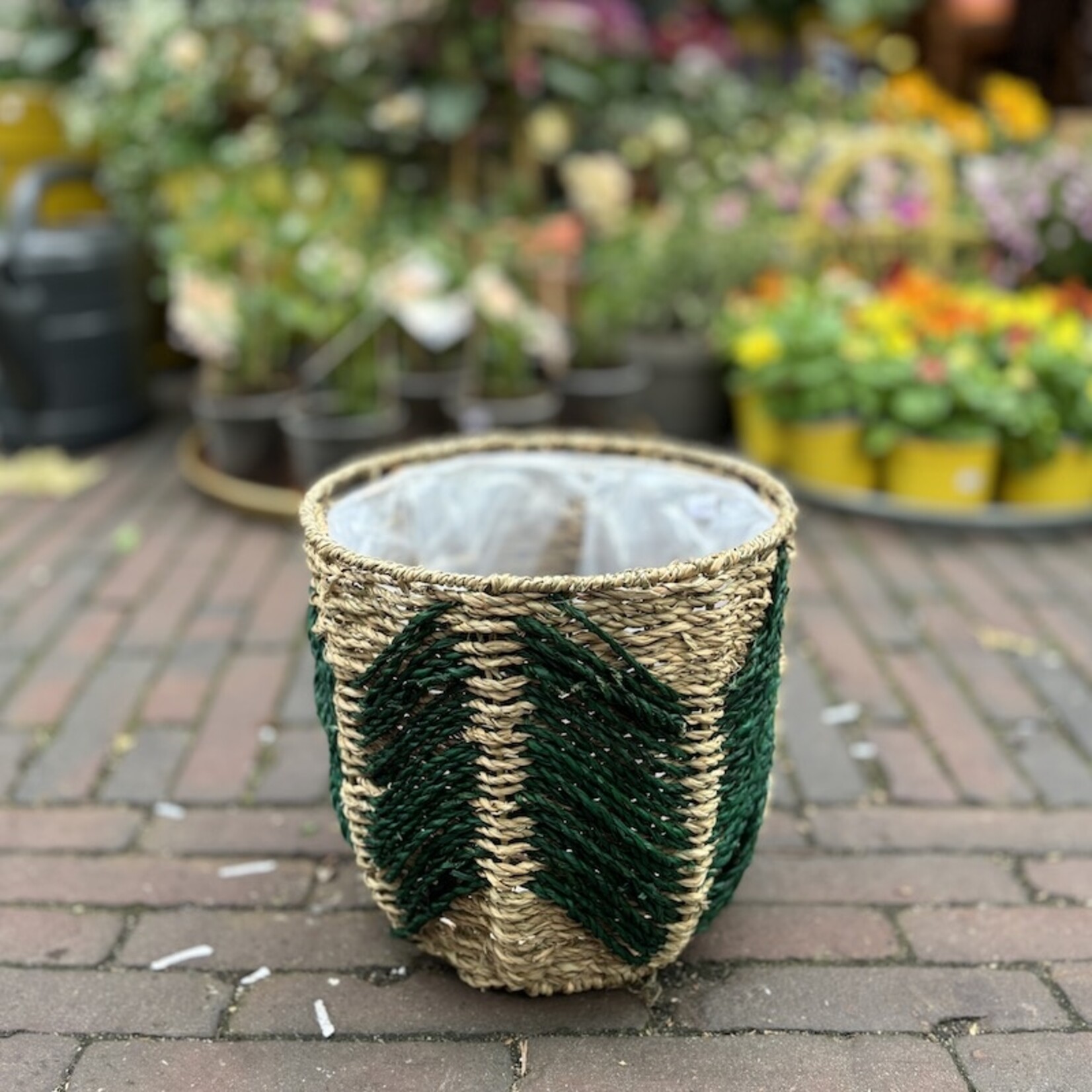 Rotan mand Wavy - groen