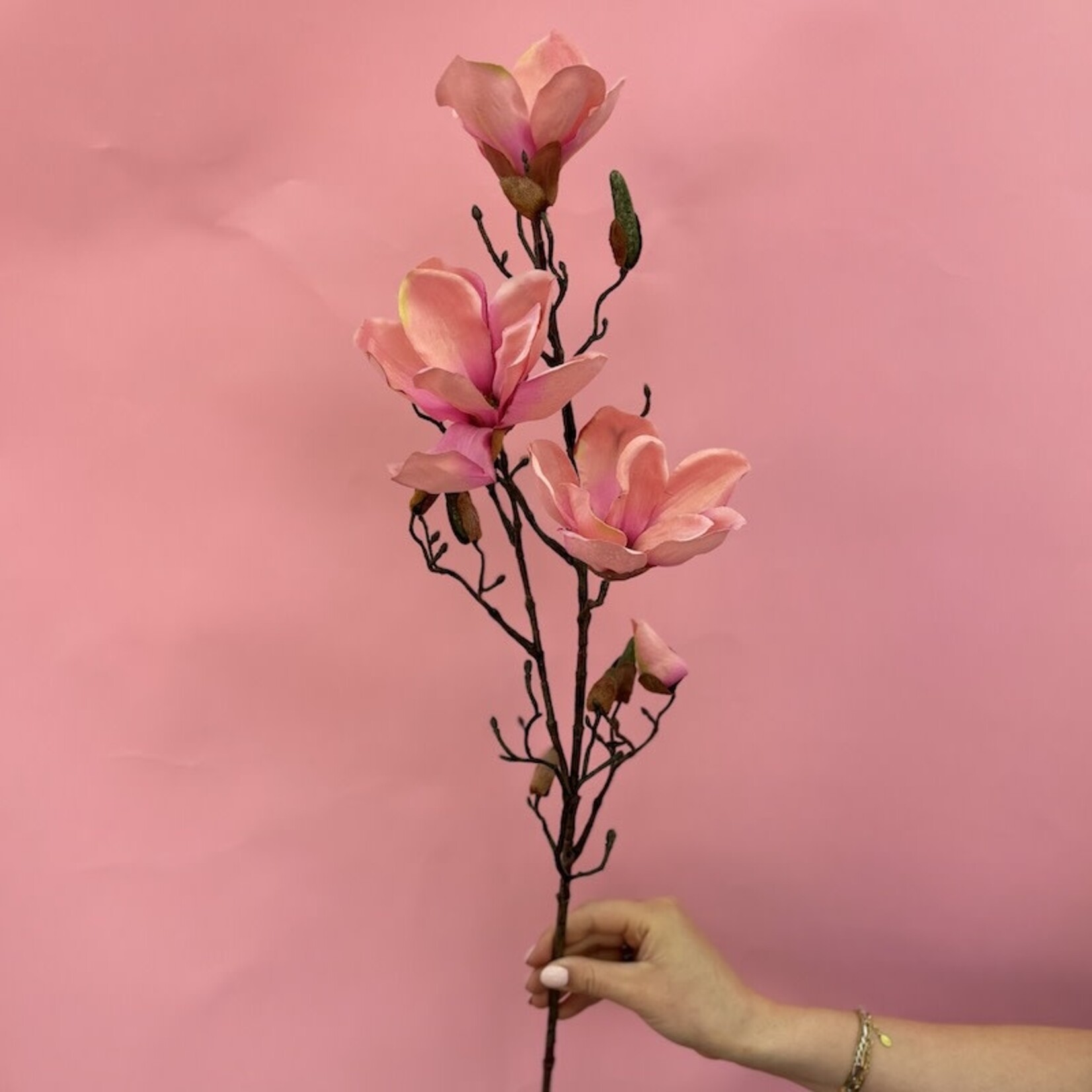 Zijden bloem - Magnolia roze