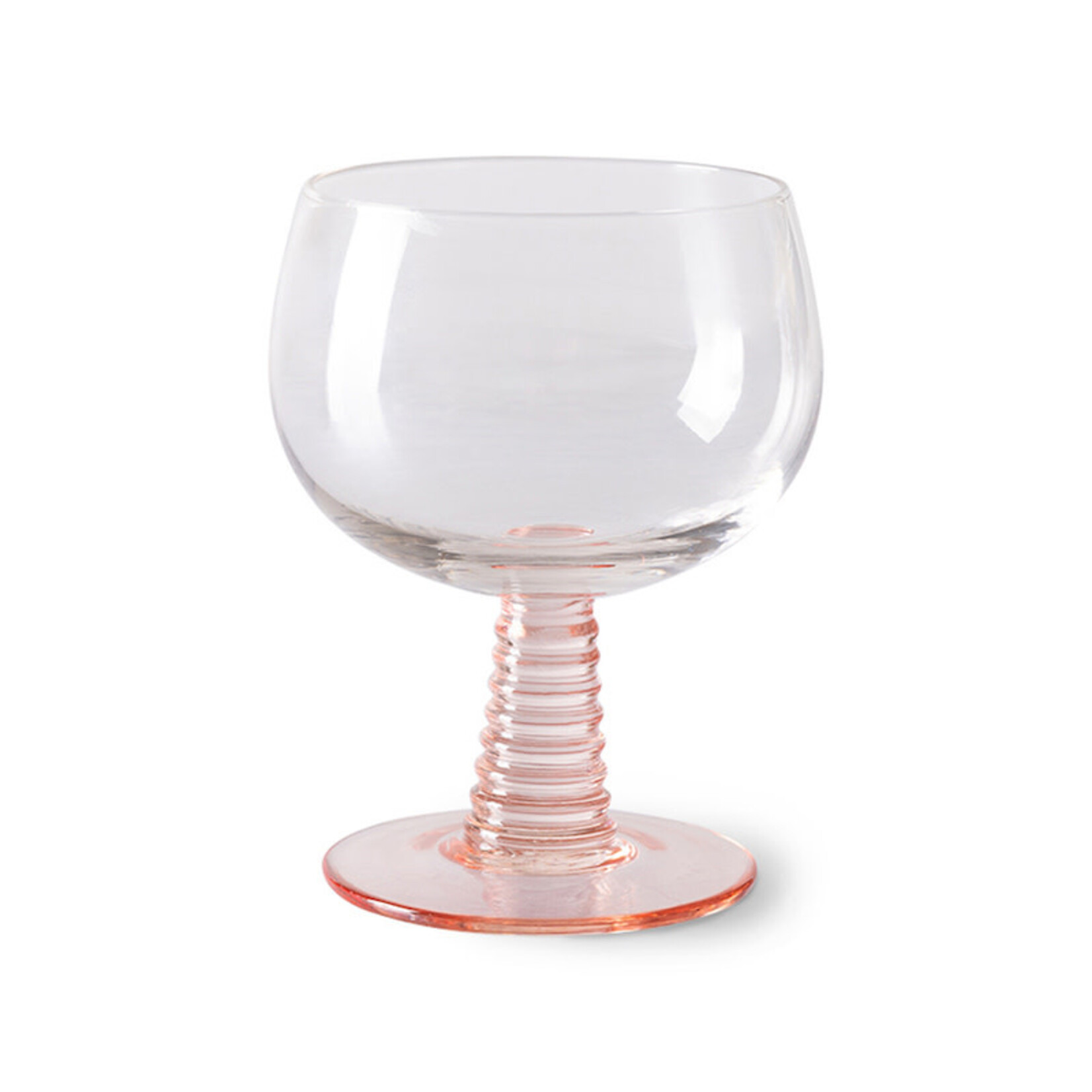 HKliving HKliving swirl wine glass low - Nude