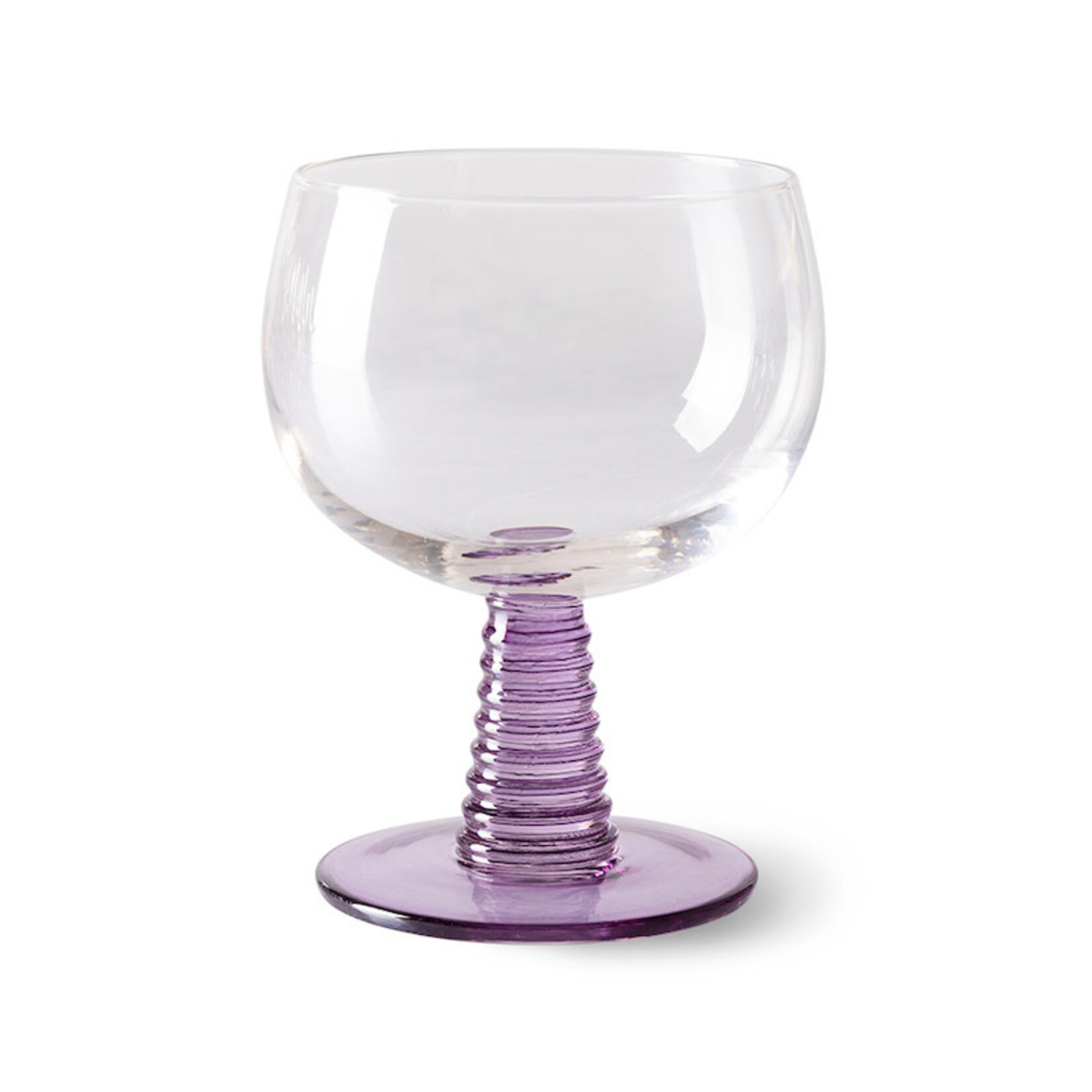 HKliving HKliving swirl wine glass low - Purple