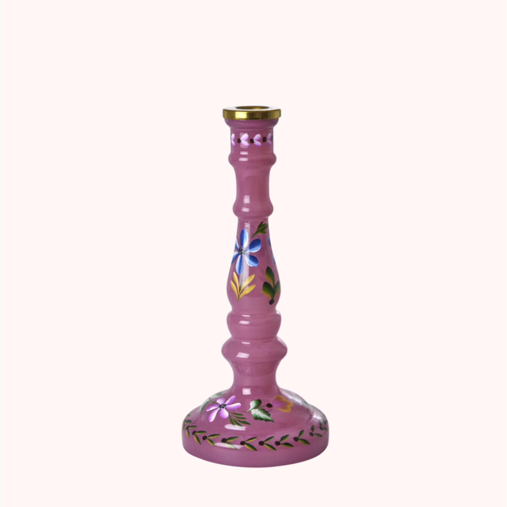 Kandelaar flowery - roze