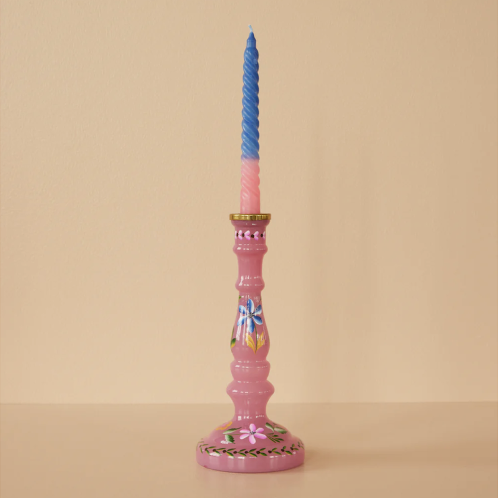 Kandelaar flowery - roze