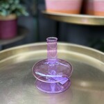 Kandelaar lila glas - Lily - laag