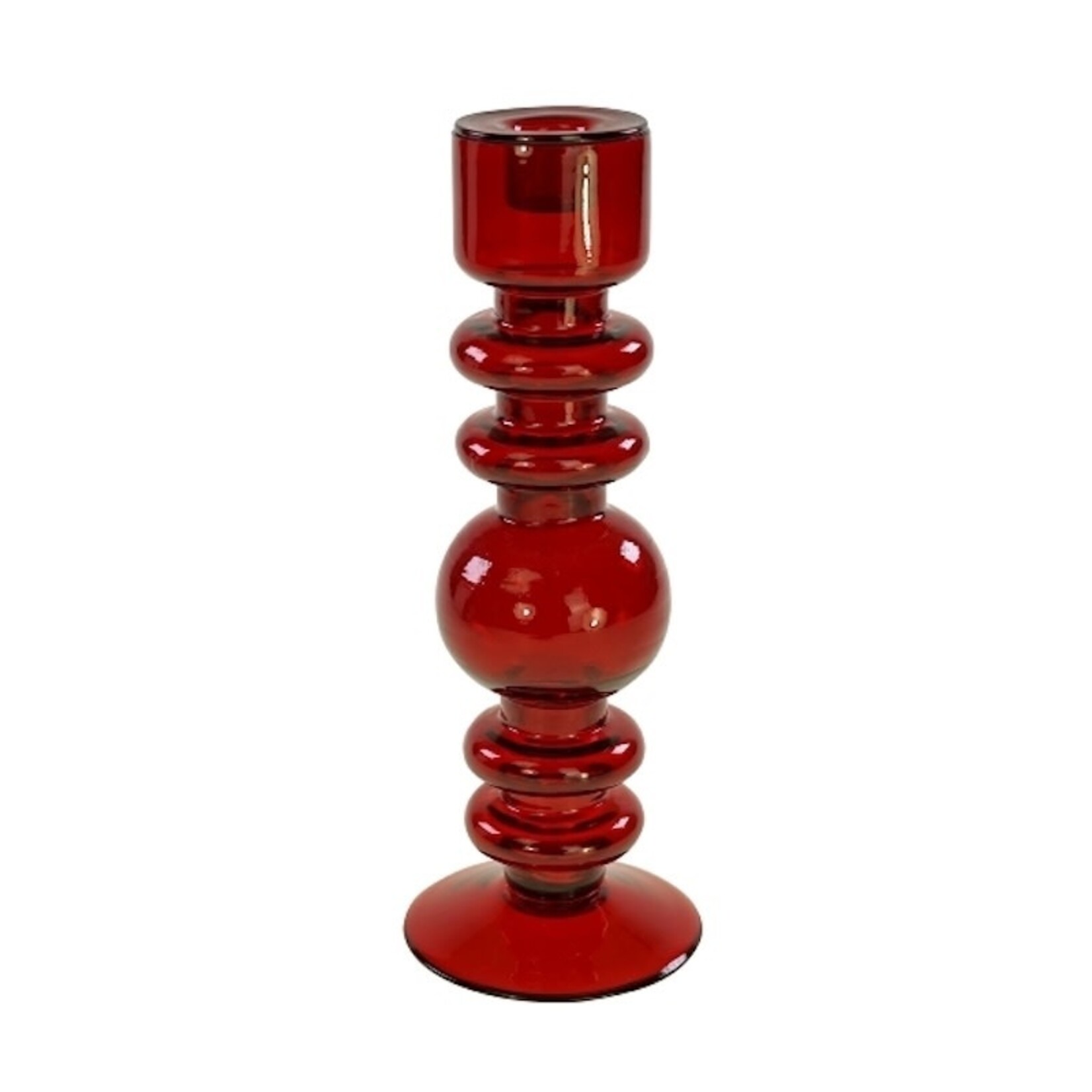 Kandelaar Glas Como - rood