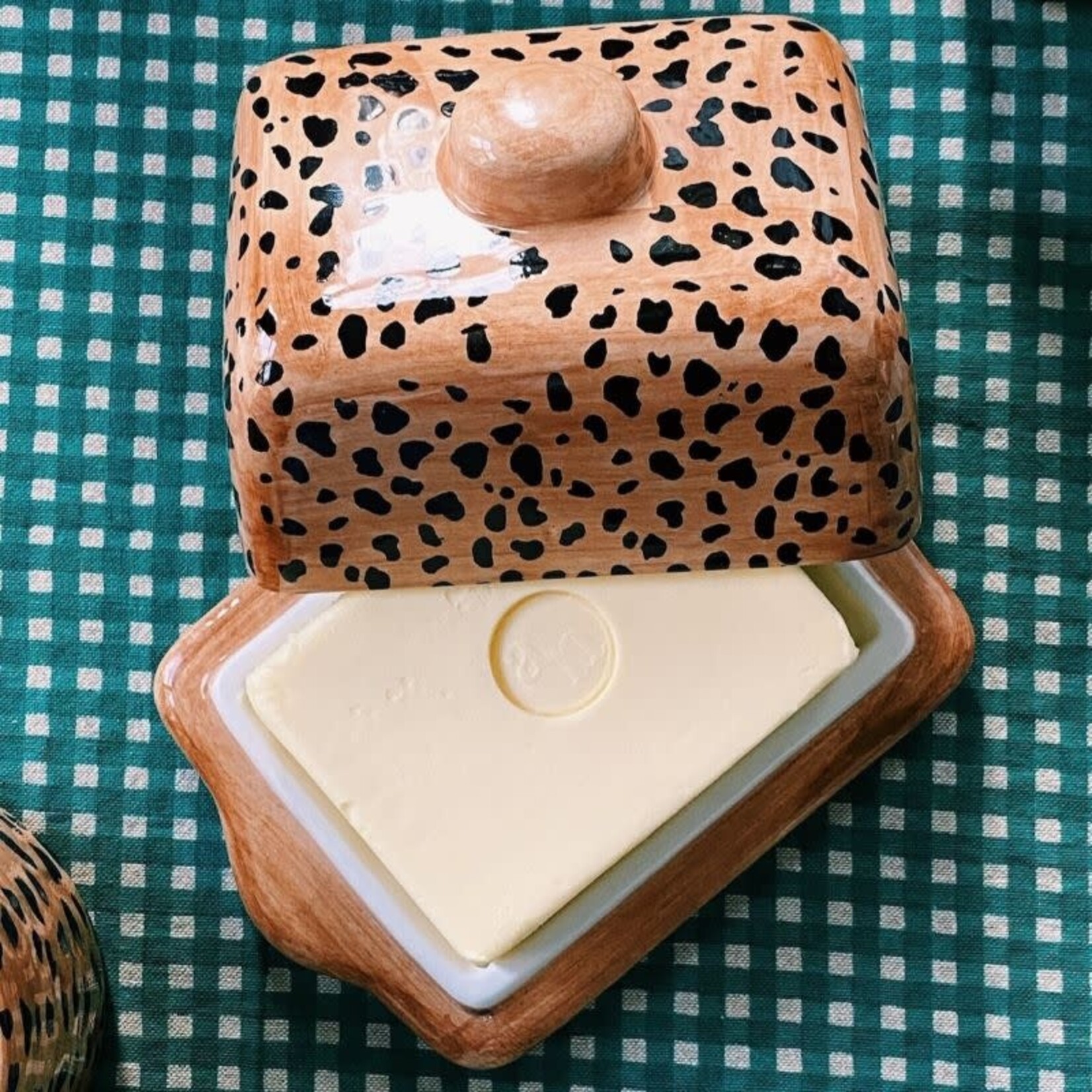 Anna+Nina Anna+Nina - Leopard Butter Dish