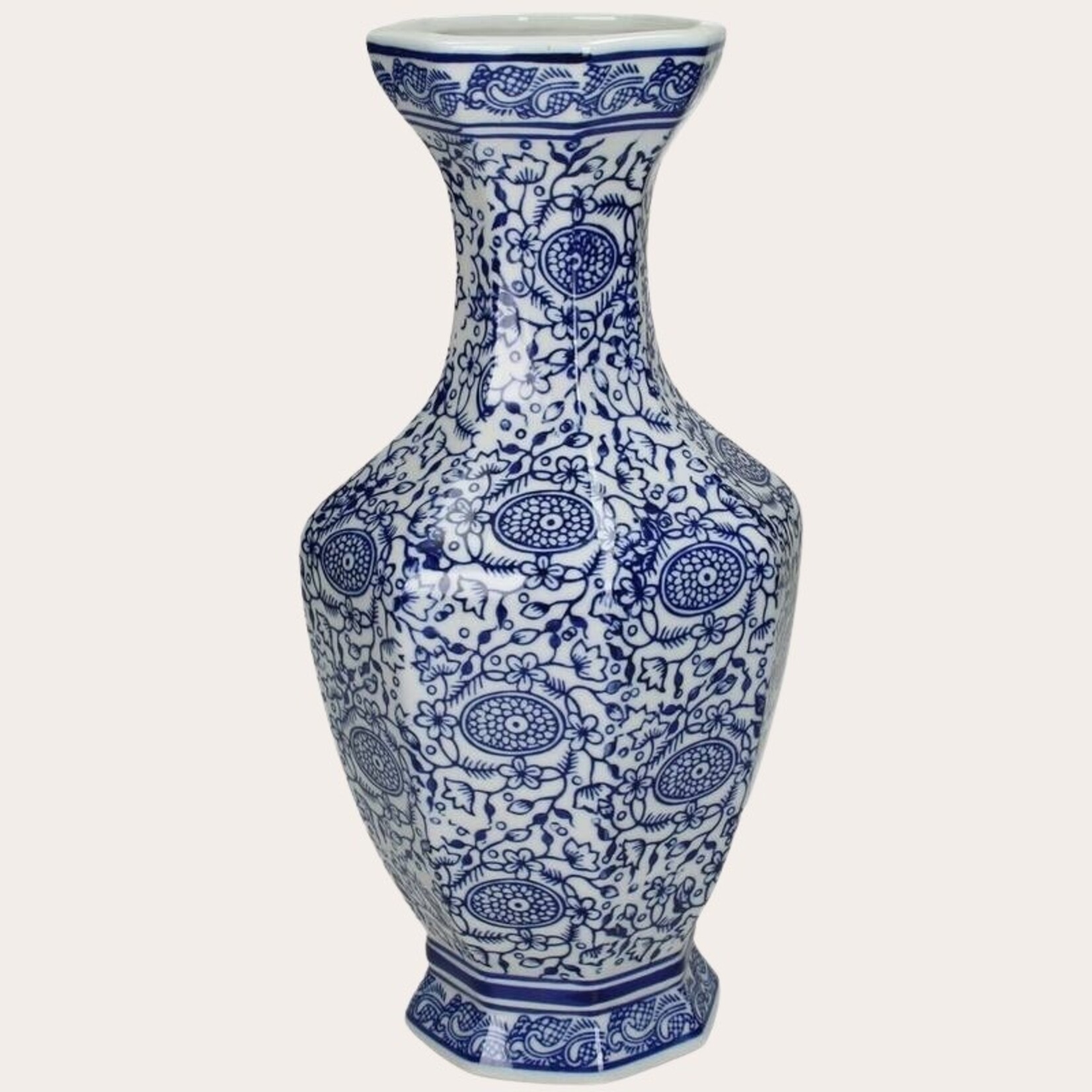Vaas delfts blauw - Anjer