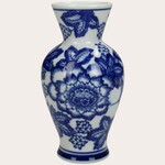 Vaasje delfts blauw - passie bloem