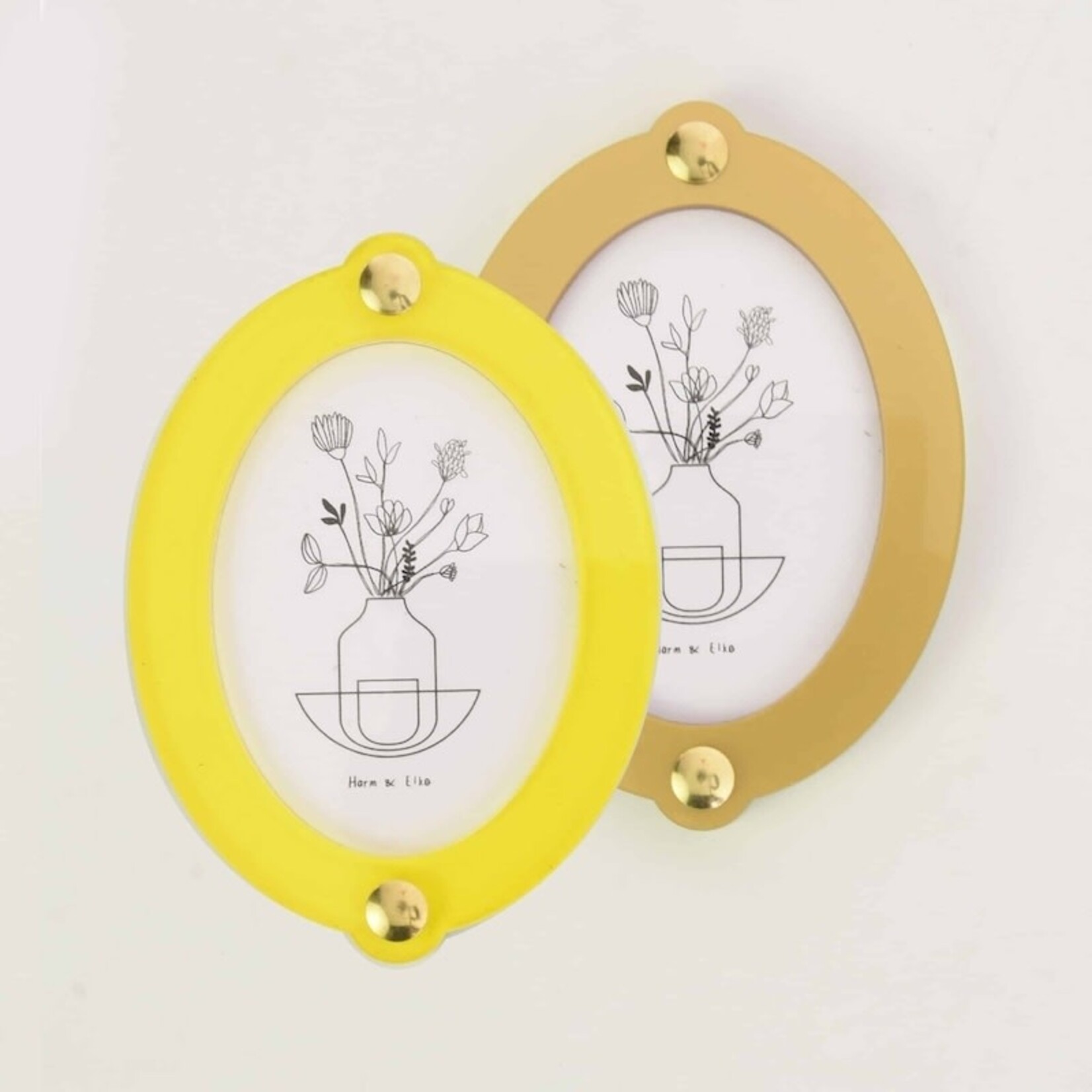 Fotolijst oval - neon geel small