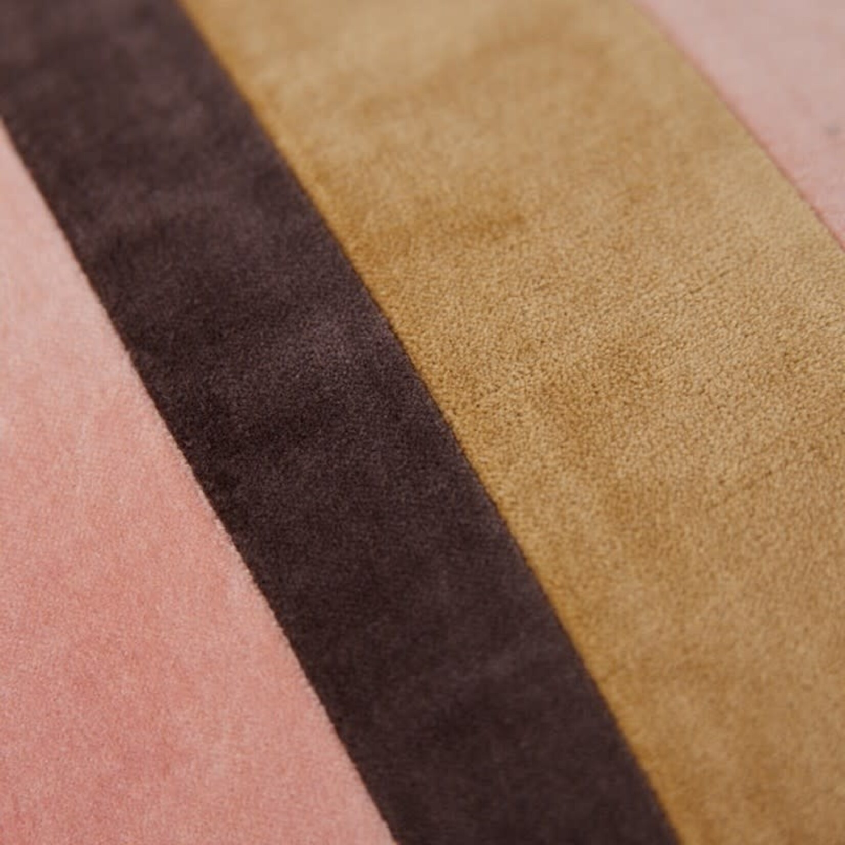 HKliving HKliving - kussen - Striped velvet cushion - Sunkissed
