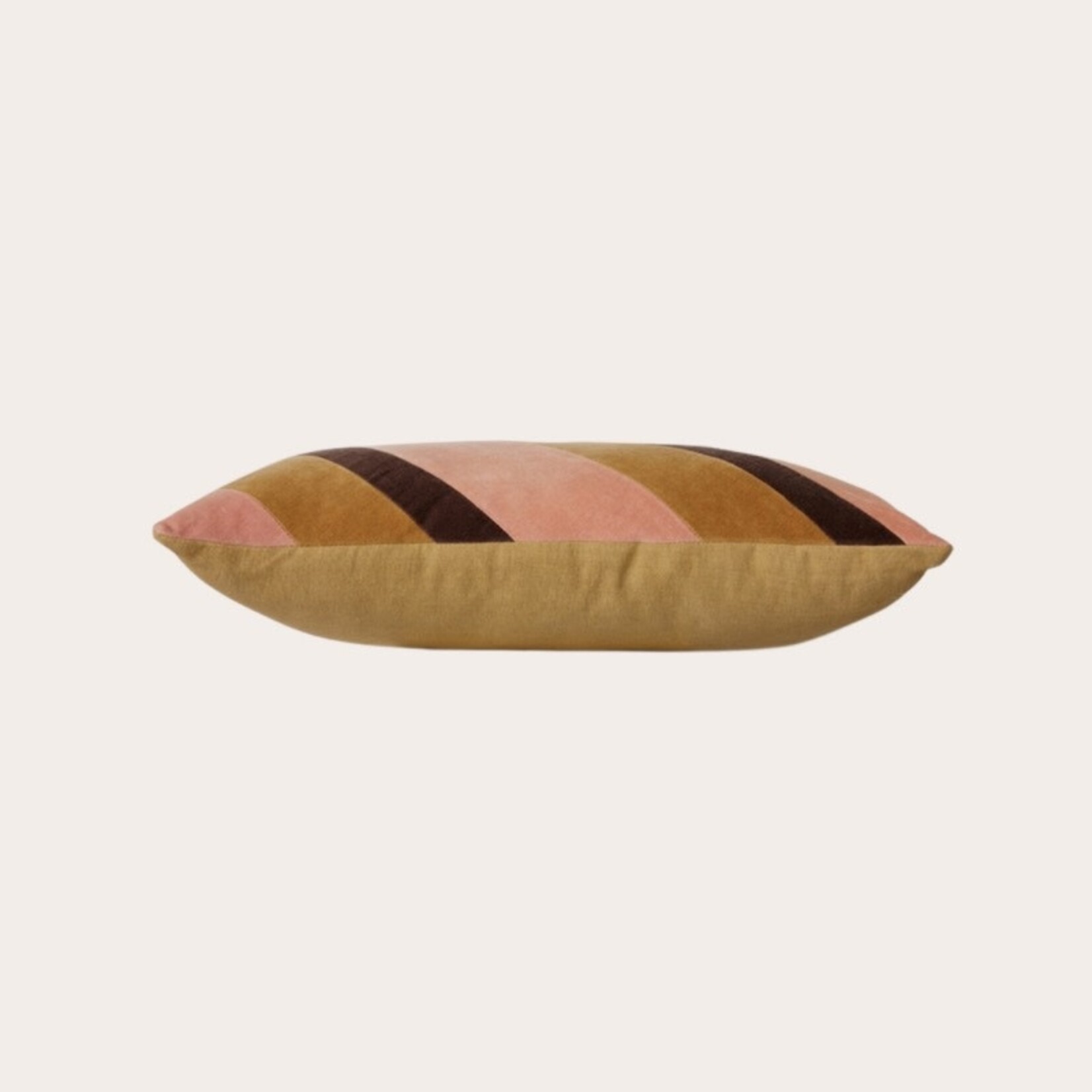 HKliving HKliving - kussen - Striped velvet cushion - Sunkissed