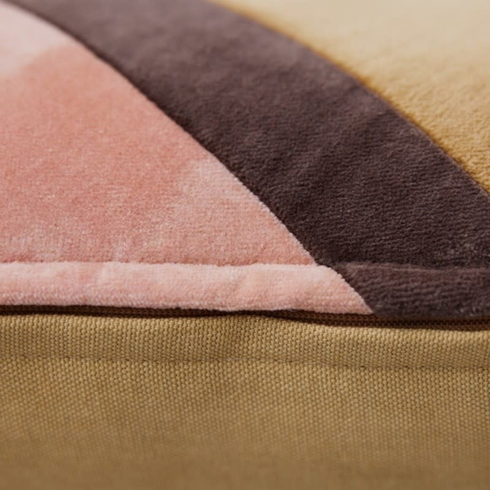 HKliving HKliving - kussen - Striped velvet cushion - Sunkissed