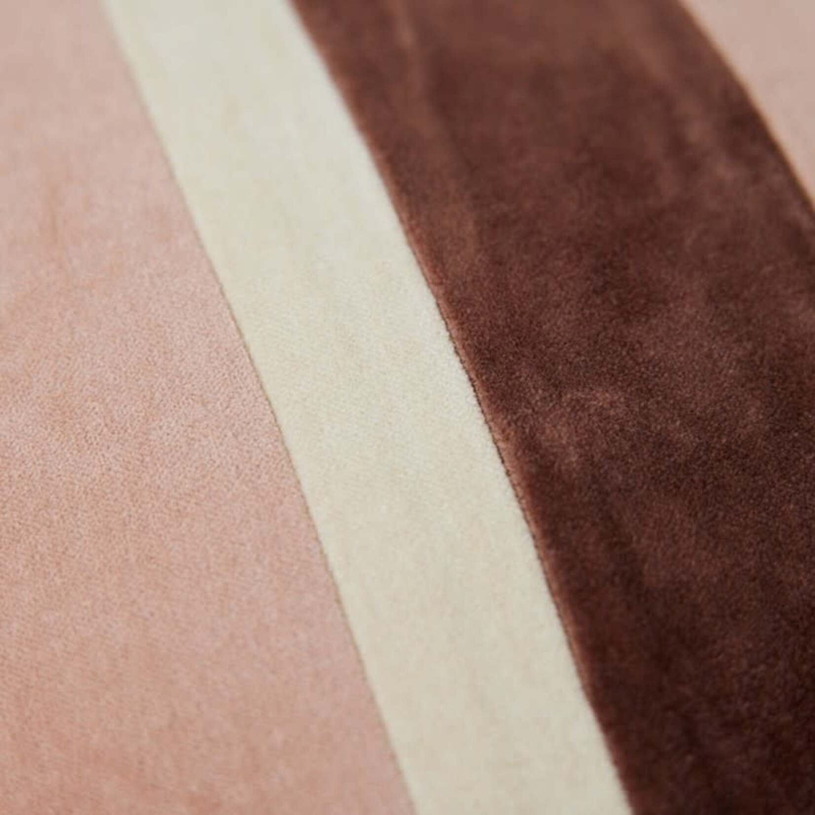 HKliving HKliving - kussen - Striped velvet cushion - Rose