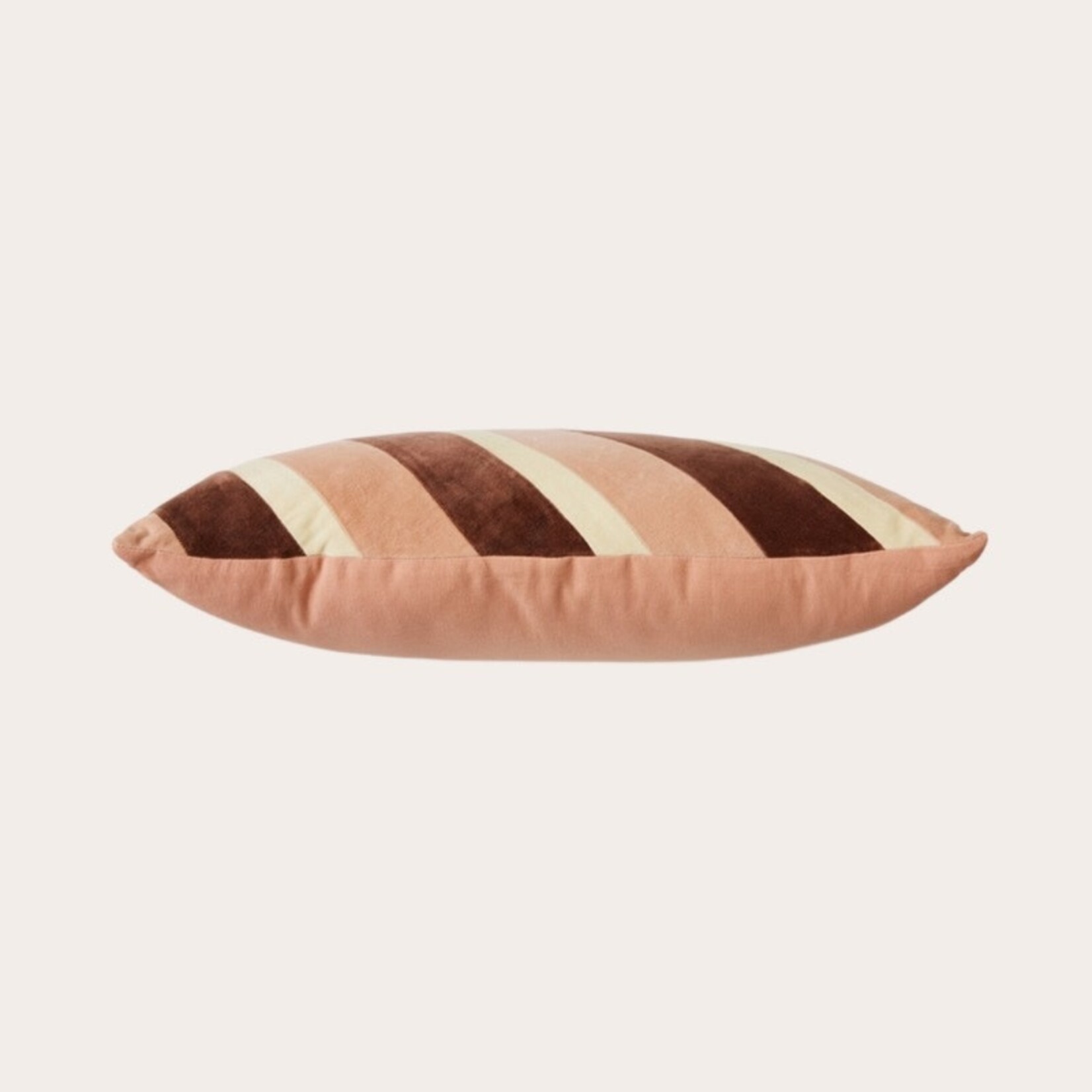 HKliving HKliving - kussen - Striped velvet cushion - Rose