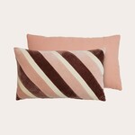 HKliving HKliving - kussen - Striped velvet - Rose