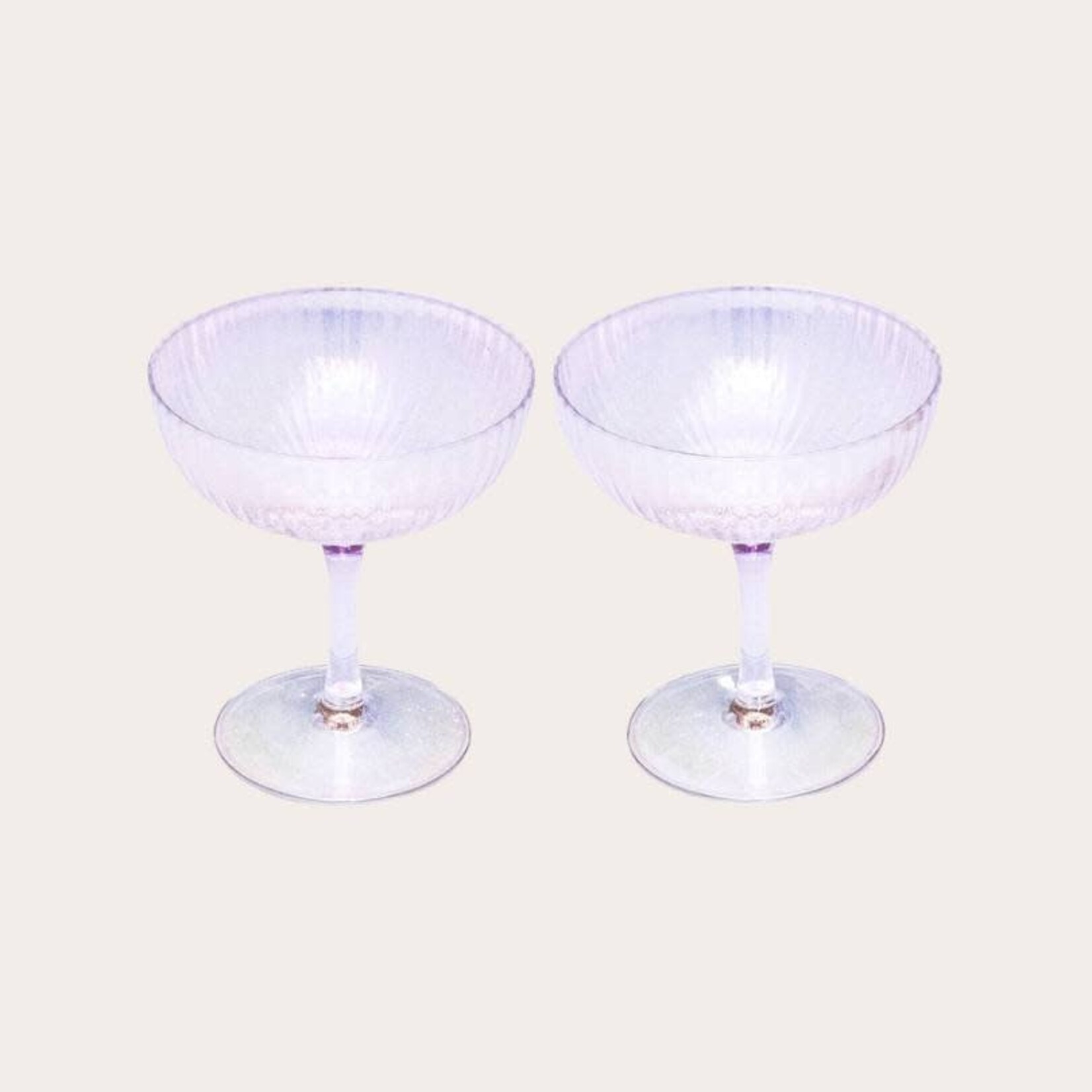 Vondels Champagne coupes set - transparant