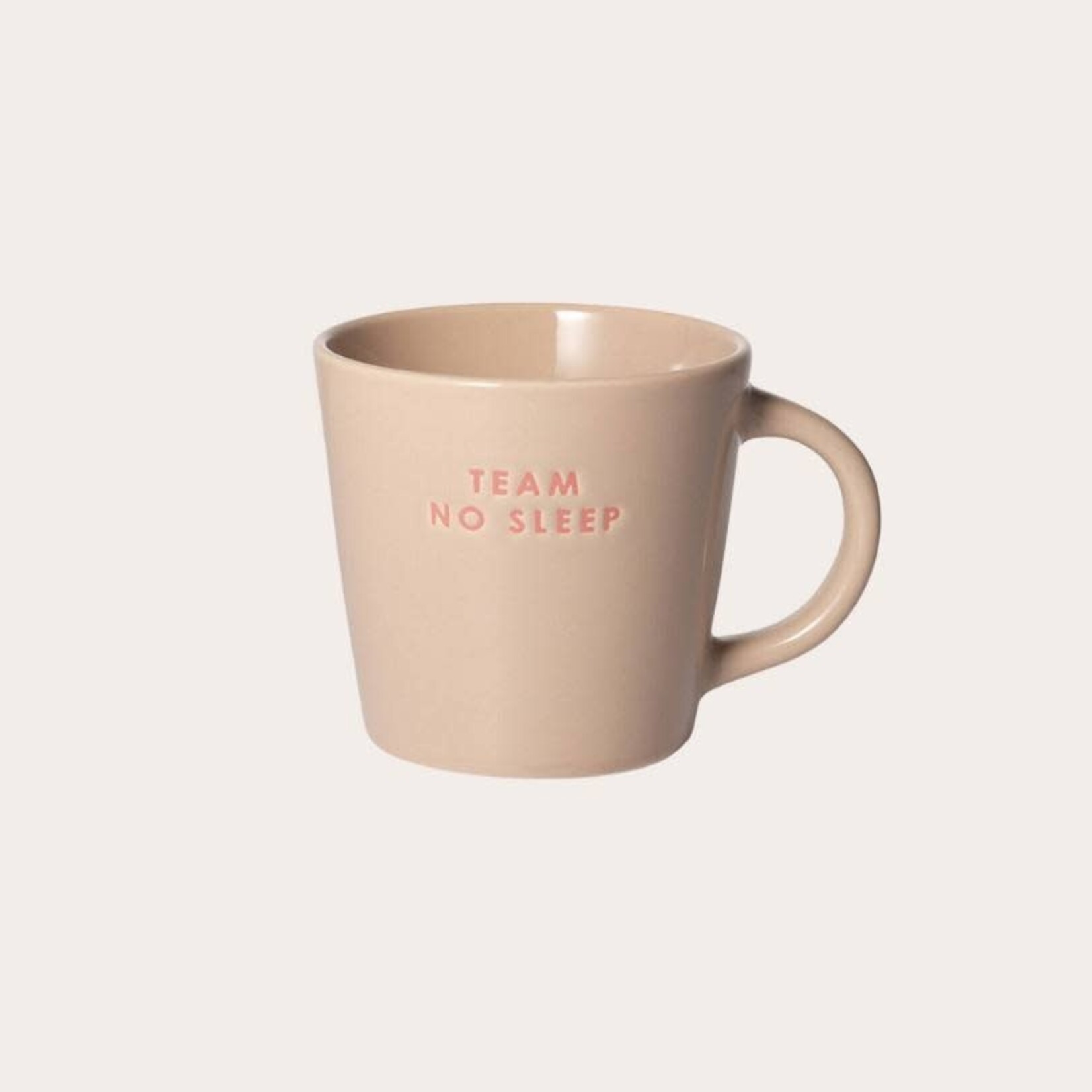 Vondels Cappuccino mug - No sleep, beige