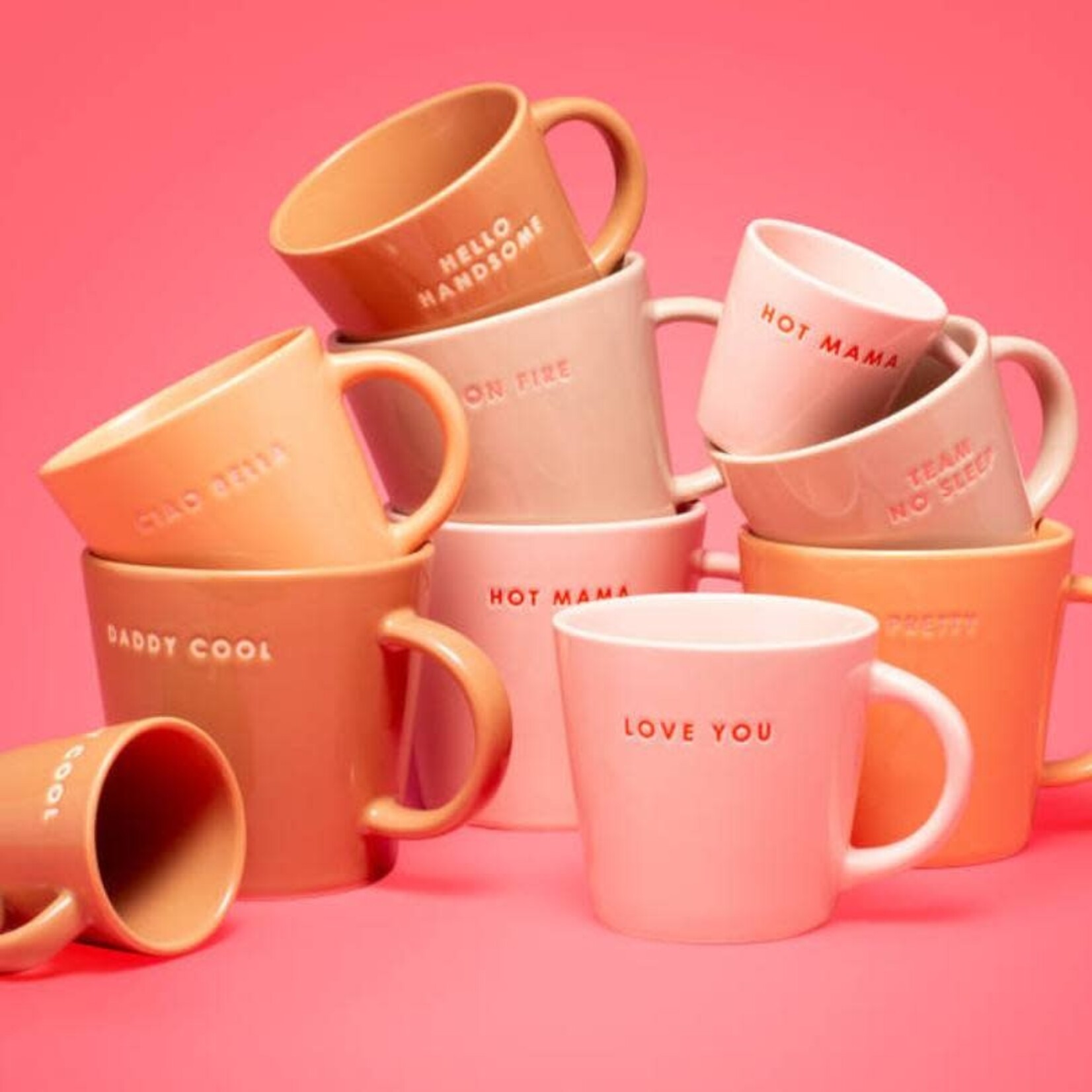 Vondels Cappuccino mug - No sleep, beige