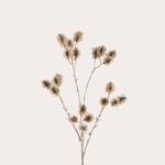 Zijden bloem - Kaardenbol goud