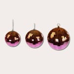Disco ballen - brons, roze
