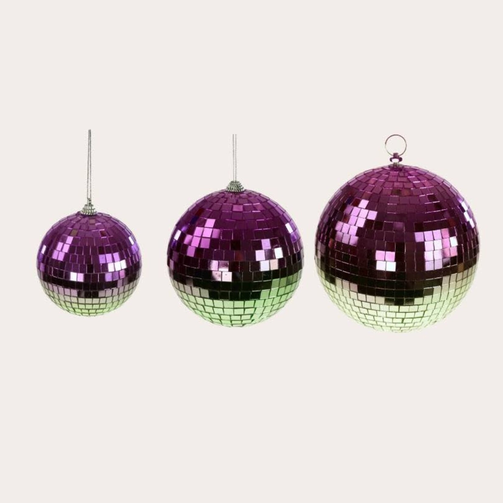 Disco ballen - paars, groen