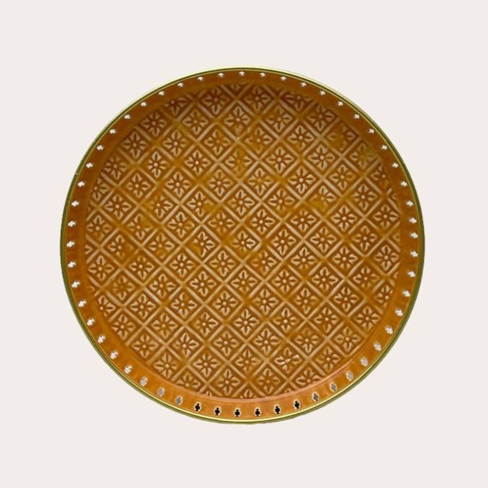 Dienblad Riviera - terracotta - M - flower