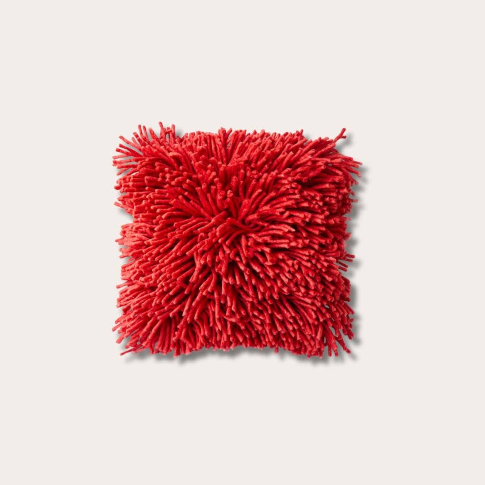 HKliving HKliving rugged woolen cushion cherry red
