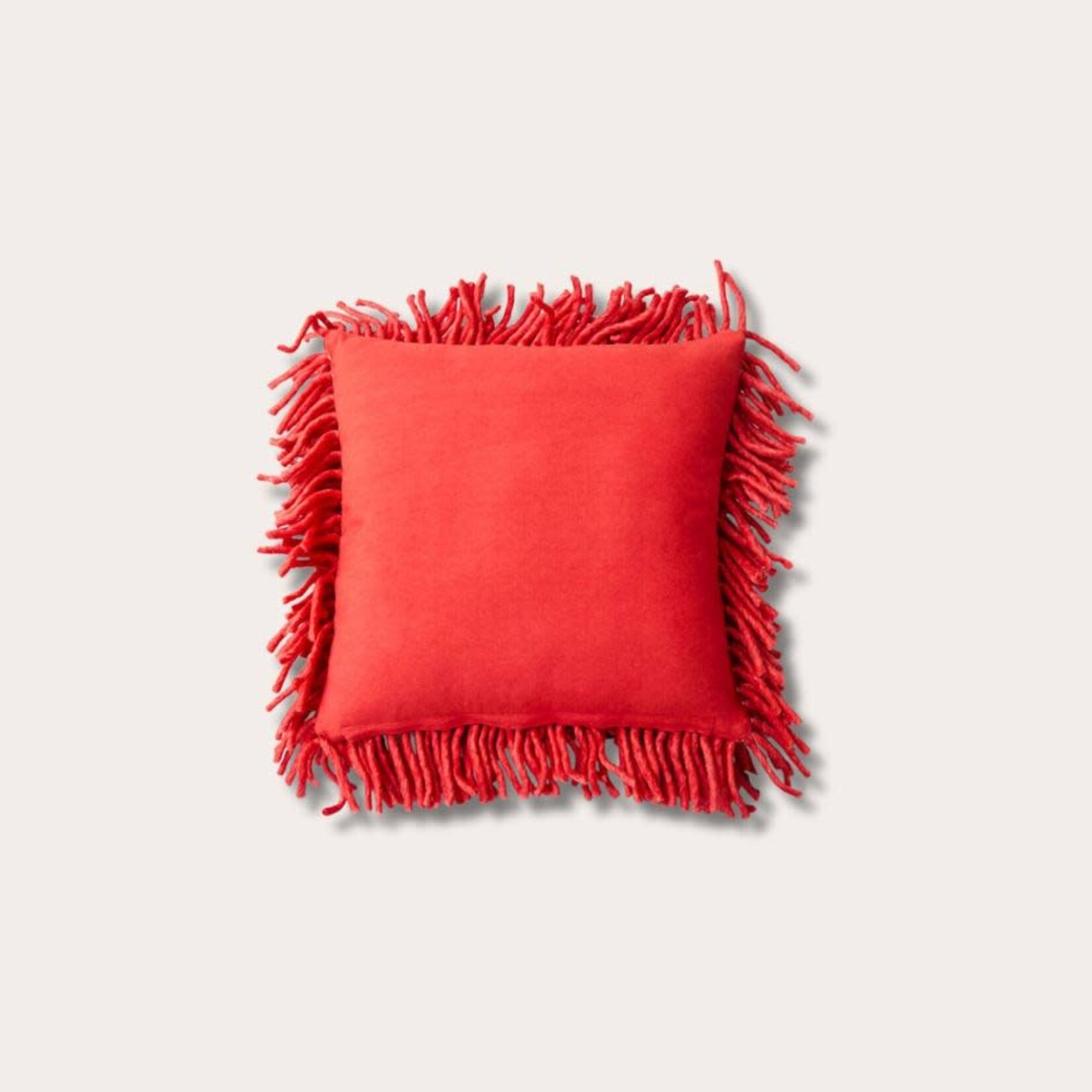 HKliving HKliving rugged woolen cushion cherry red
