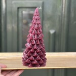 Kerstboom kaars M - aubergine