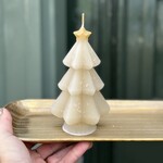 Kerstboom kaars ster - pistache