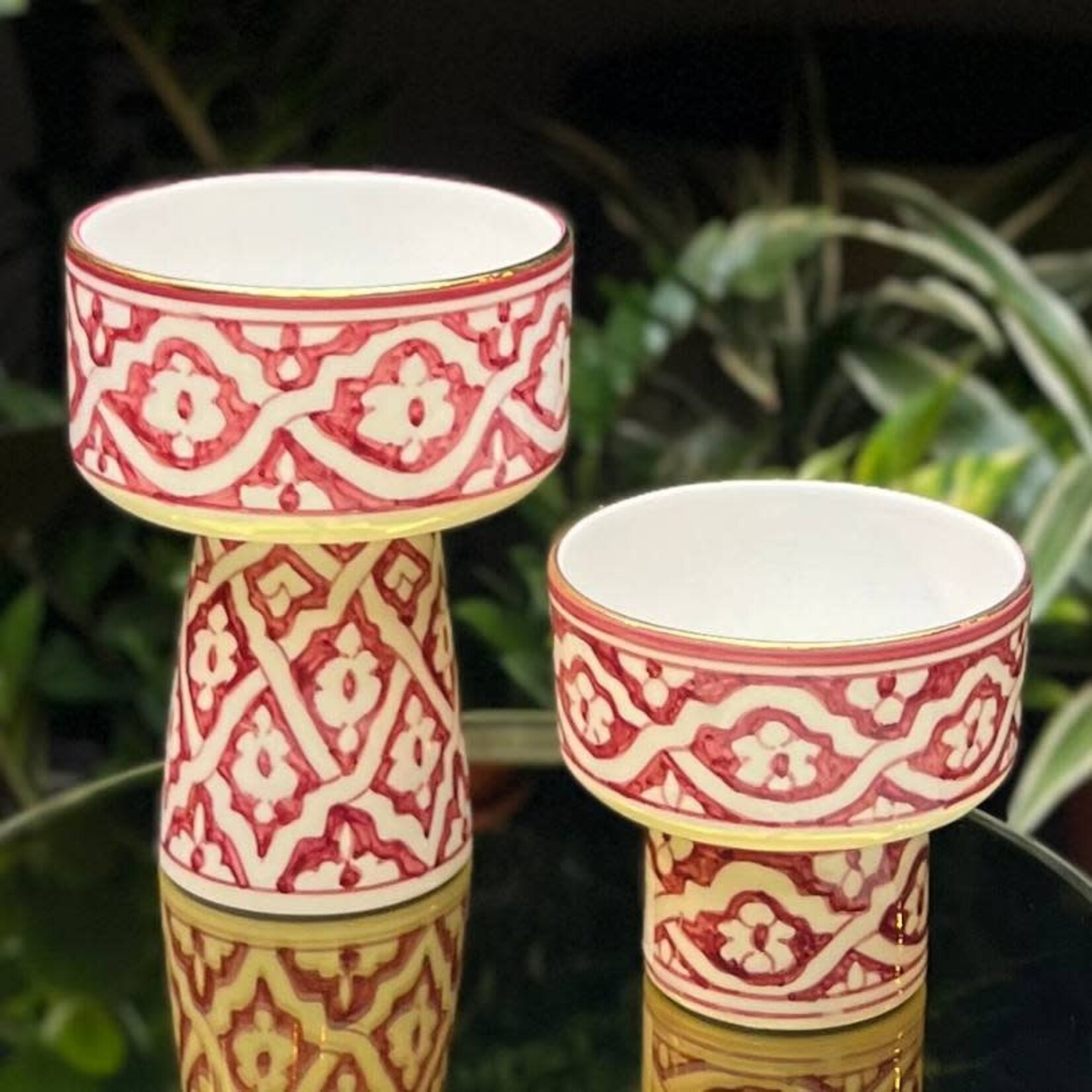 Chabi Chic Chabi Chic - schaal op voet klein - bordeaux