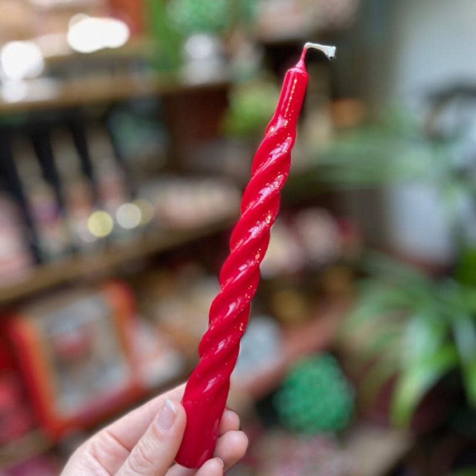 Kaars spiraal - donker rood