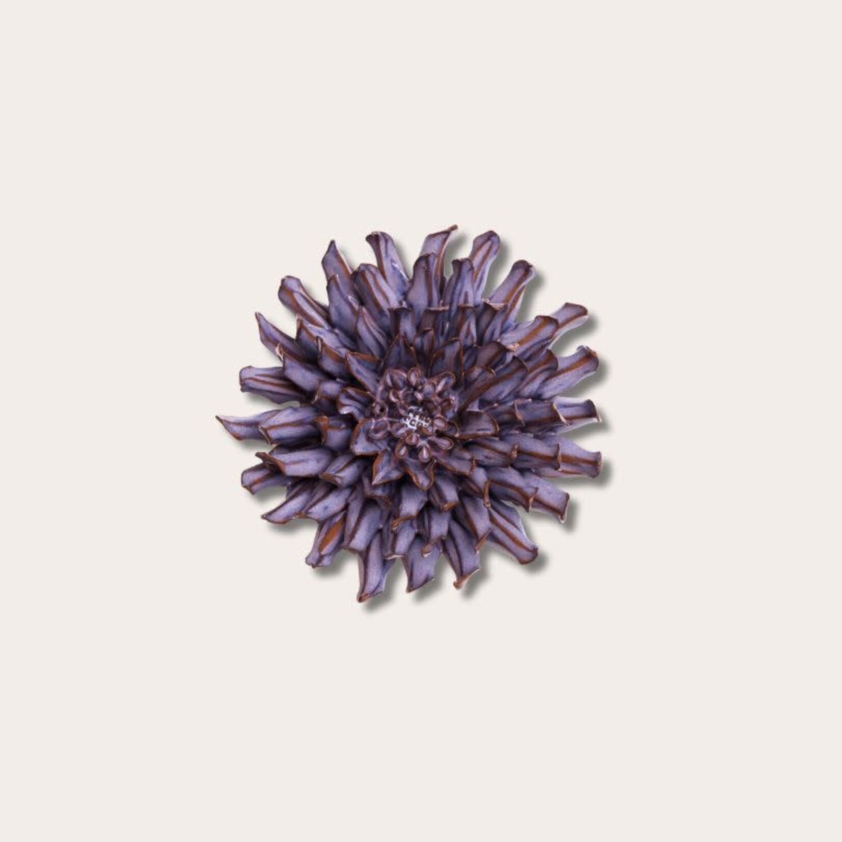 Keramieken bloem - donkerpaars